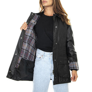 Beadnell Wax Jacket Black - Giacca Invernale Donna Nera FW22-LWX0667-BK11  BARBOUR 
