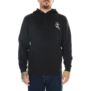 Bone Hand Cruz Hood Black - Felpa con Cappuccio Uomo Nera Bone Hand Cruz Hood Black  SANTA CRUZ 