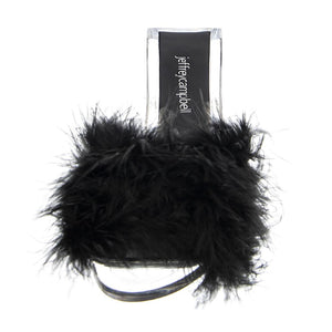 Luxuries Black Faux Suede+Fur - Sandali Donna Neri JCSJC-931-1-7 -BLA  JEFFREY CAMPBELL 