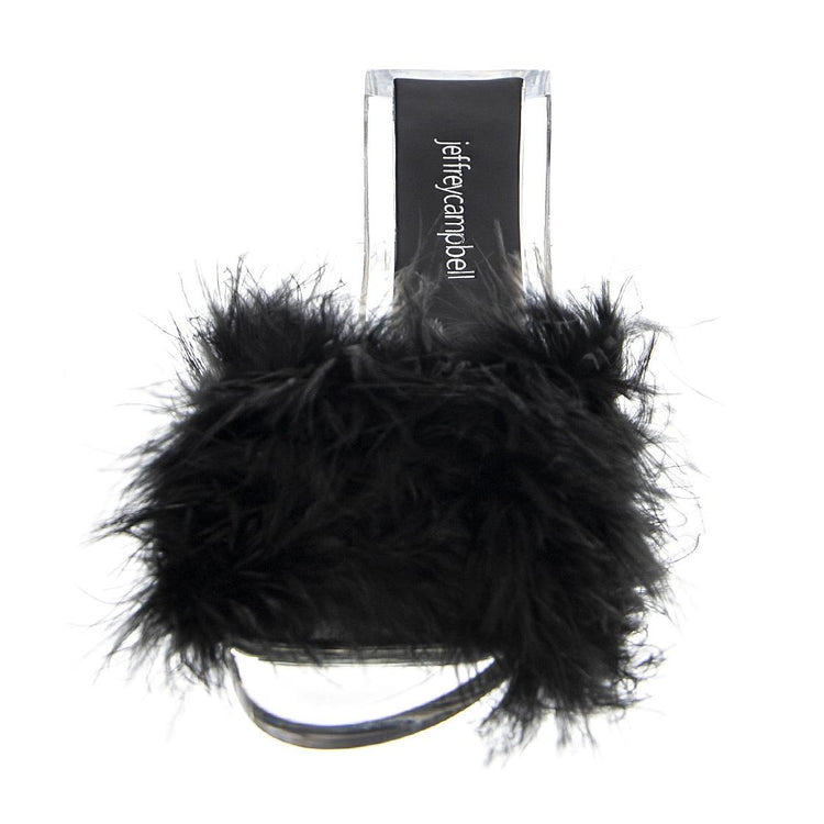 Luxuries Black Faux Suede+Fur - Sandali Donna Neri JCSJC-931-1-7 -BLA  JEFFREY CAMPBELL 