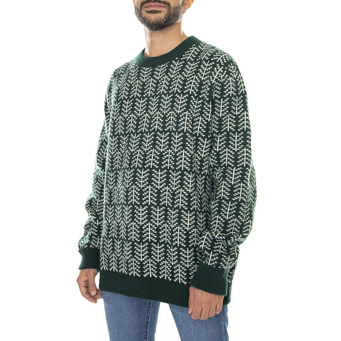 M's Recycled Wool-Blend Sweater Pine Knit Northern Green - Maglione Girocollo Uomo Multicolore 50655-PINO  PATAGONIA 