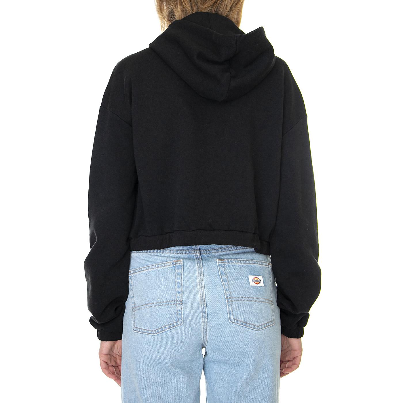 Wm Vine Hoodie Black - Felpa con Cappuccio Donna Nera VN0A4PSIBLK1  VANS 