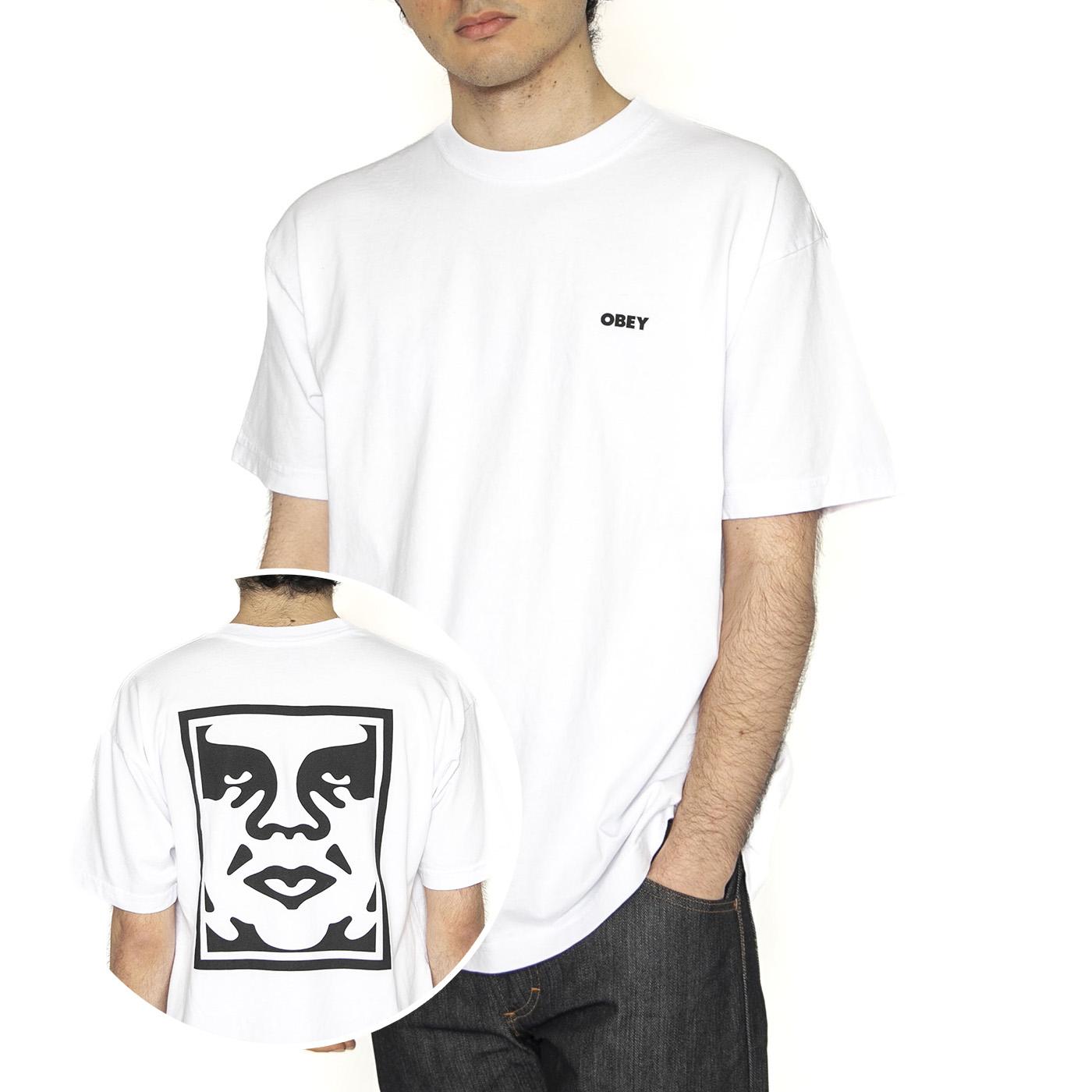 Obey Bold Icon Heavywheight Tee - Maglietta Girocollo Uomo Bianca 166913439-WHT  OBEY 