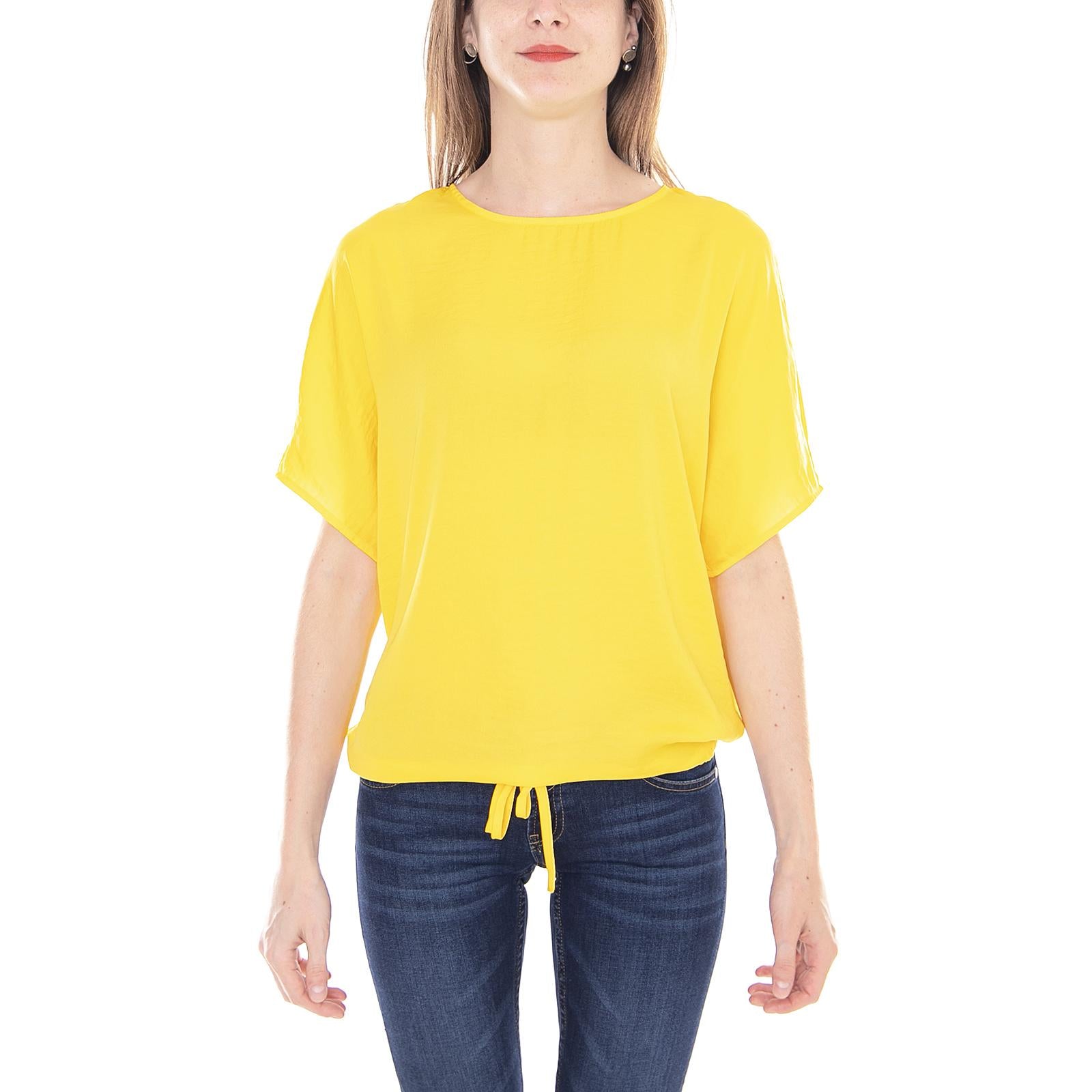 Heidi - Maglietta Girocollo Donna Gialla 27001016-Lemon Chrome  NOISY MAY 