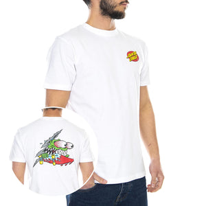 Slashed T-Shirt White  SANTA CRUZ 