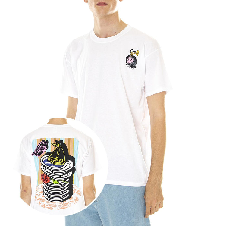 M' Erk14 For London 04 White - Maglietta Girocollo Uomo Bianca ERK14-34  LONDON STORE 