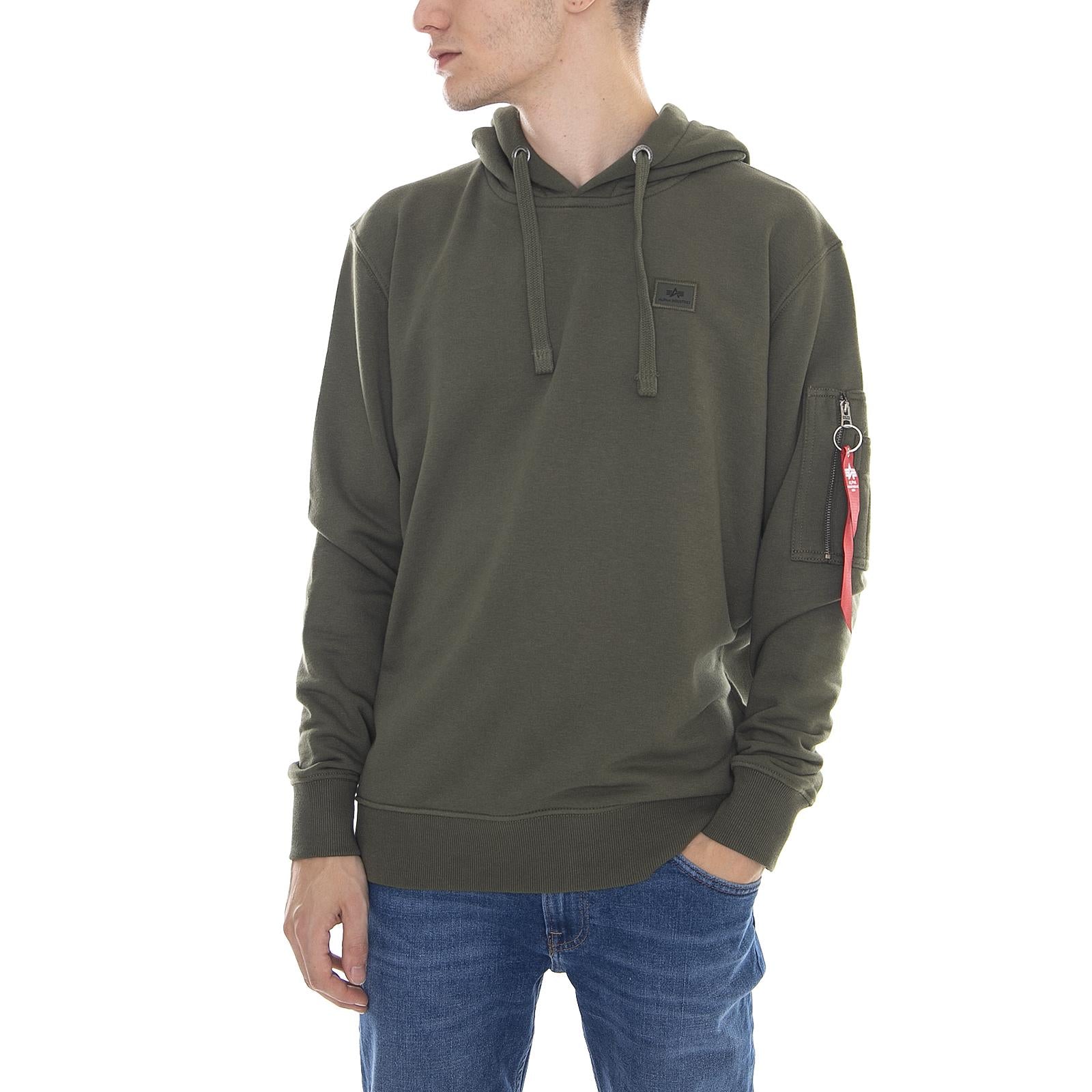 AH 158321 X-Fit Hoody Dark Green 158321-257  ALPHA INDUSTRIES 