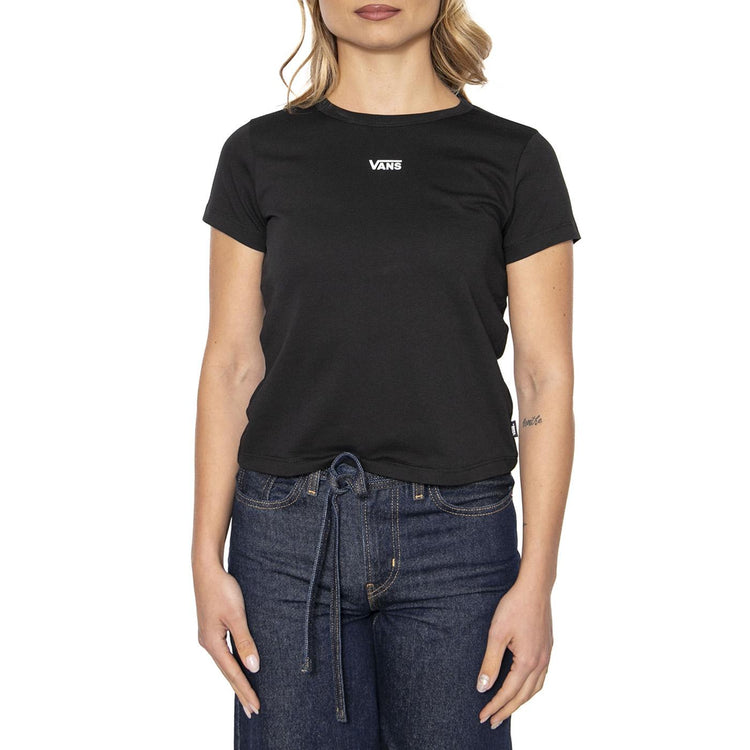 Basic Mini SS Black - Maglietta Girocollo Donna Nera VN000JDQBLK1  VANS 