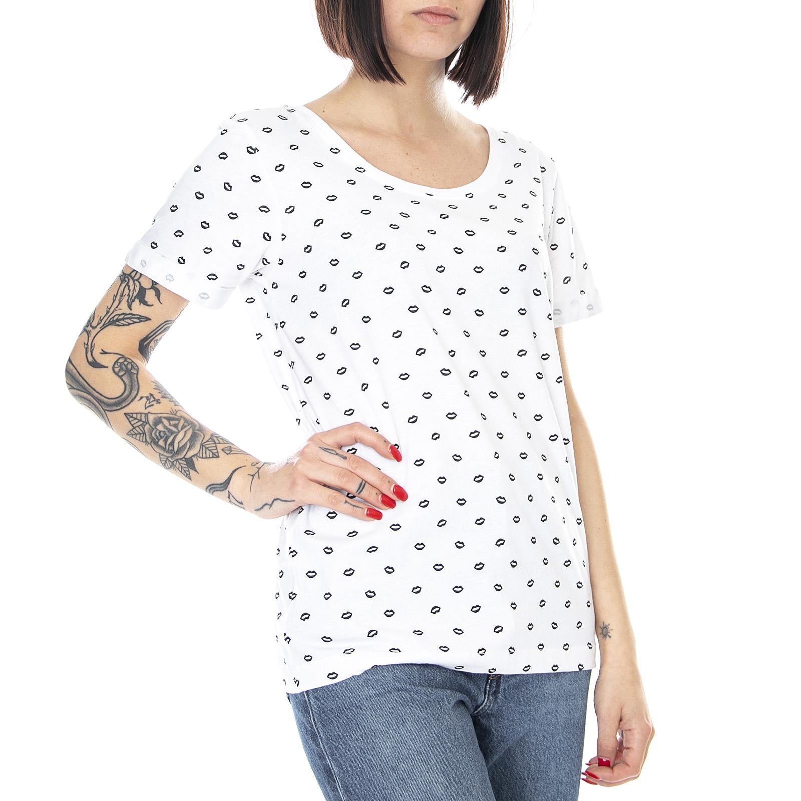 Womens Monalisa T-Shirt - White - Maglietta Donna Bianca 9184117-0001P  DESIRES 