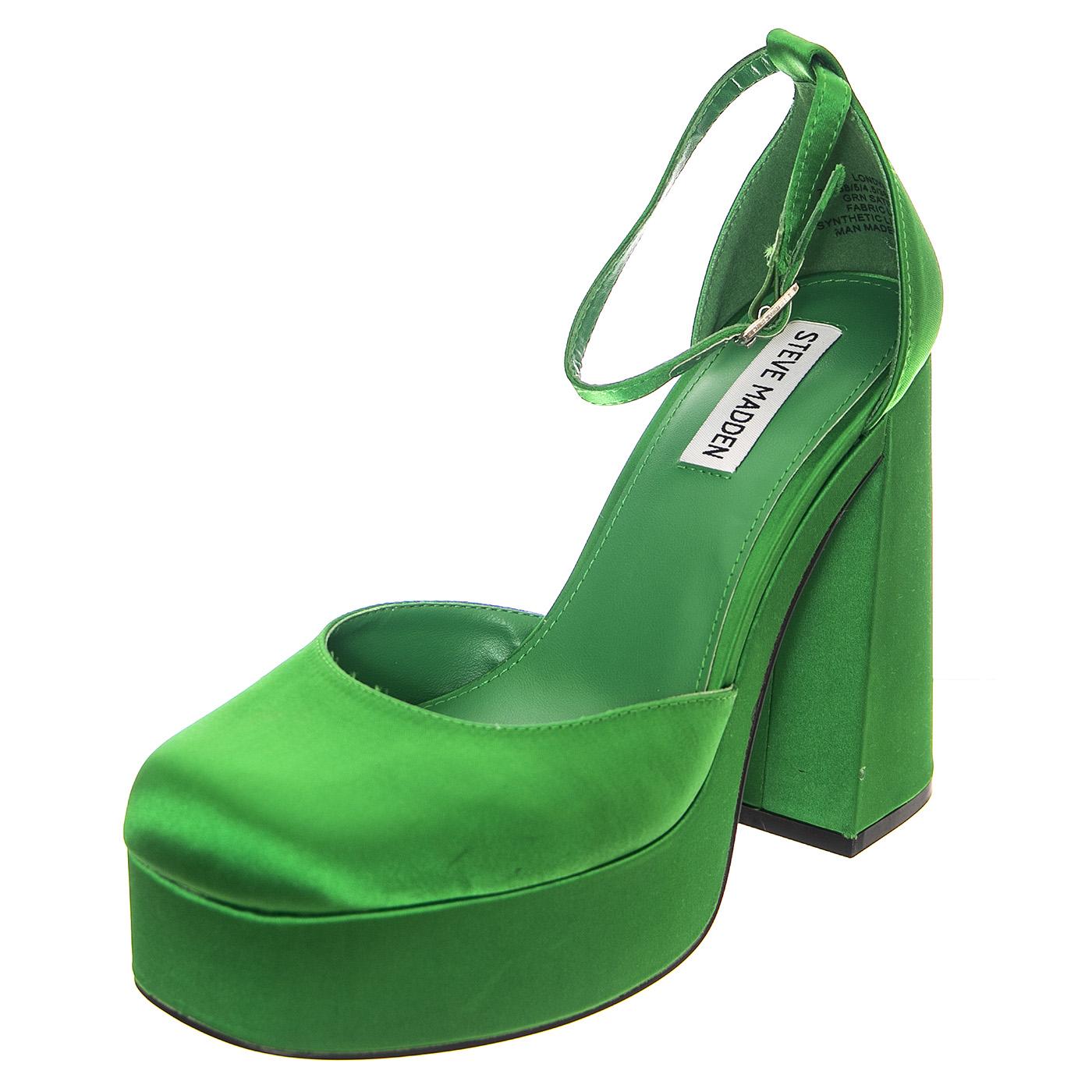 W' Londyn-Green Satin - Sandali Donna Verdi SM-LONDYNGRN  STEVE MADDEN 
