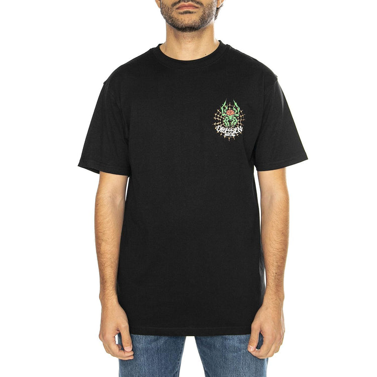 Dressen Rose Cross Black - Maglietta Girocollo Uomo Nera SCA-TEE-11674  SANTA CRUZ 