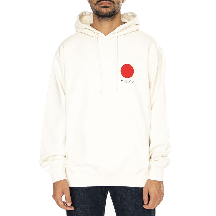 Japane Sun Hoodie Sweat Whisper White - Felpa con Cappuccio Uomo Beige I034187.WHW.67.-WHW.67  EDWIN 