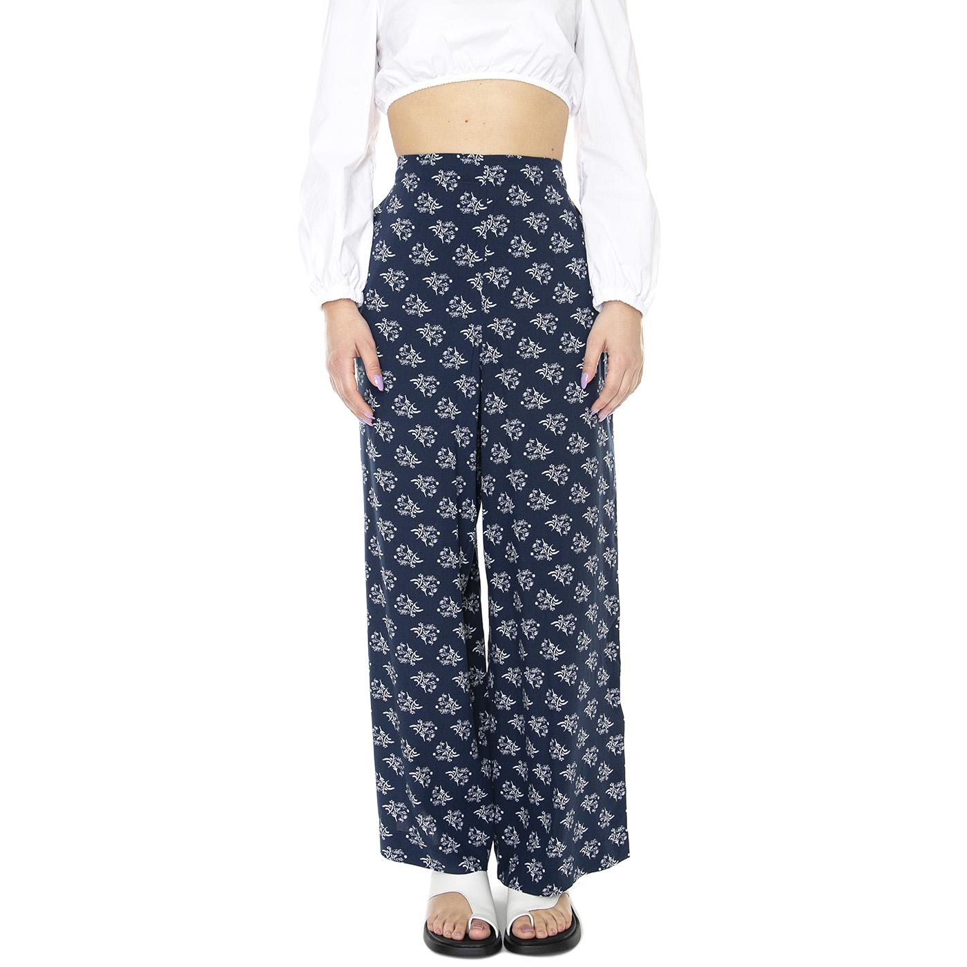 W' Blossom Navy Pant Assorted - Pantaloni Donna Blu / Multicolore 2116-ASS  BRAVA FABRICS 