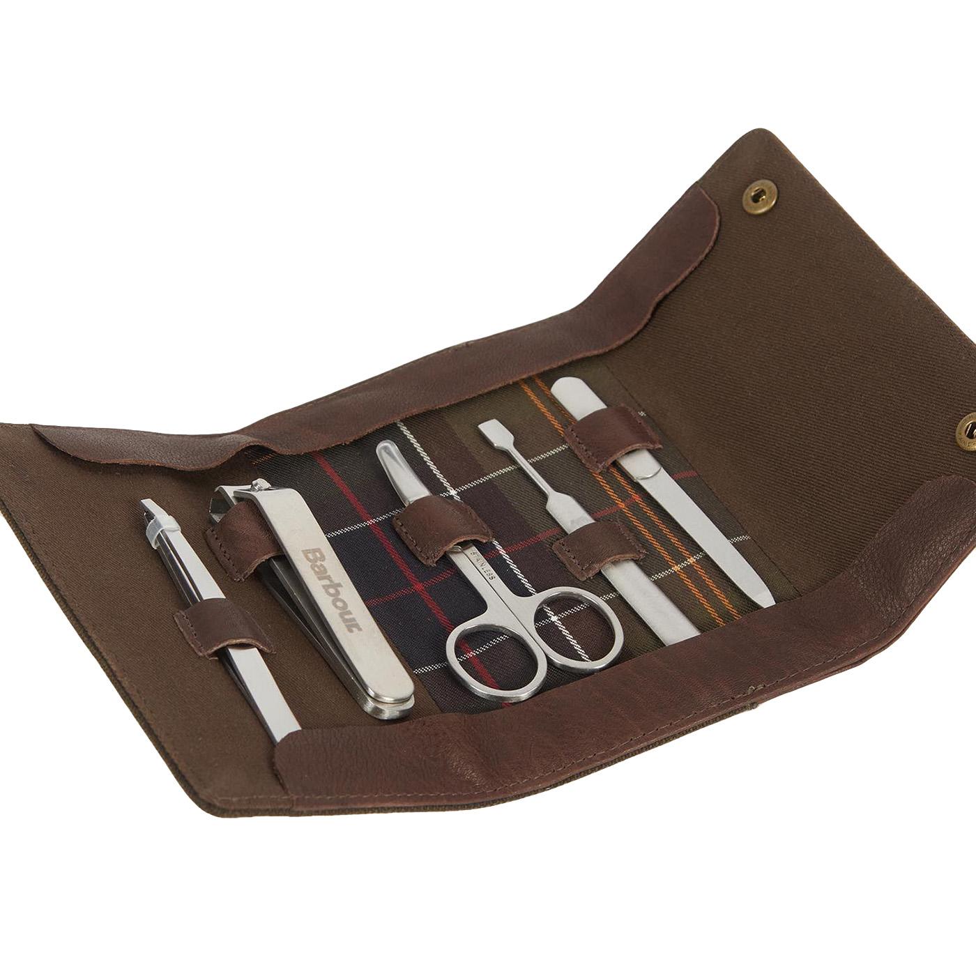 Padbury Manicure Set Olive - Set per Manicure Marrone 222MMAC0436-OL71  BARBOUR 