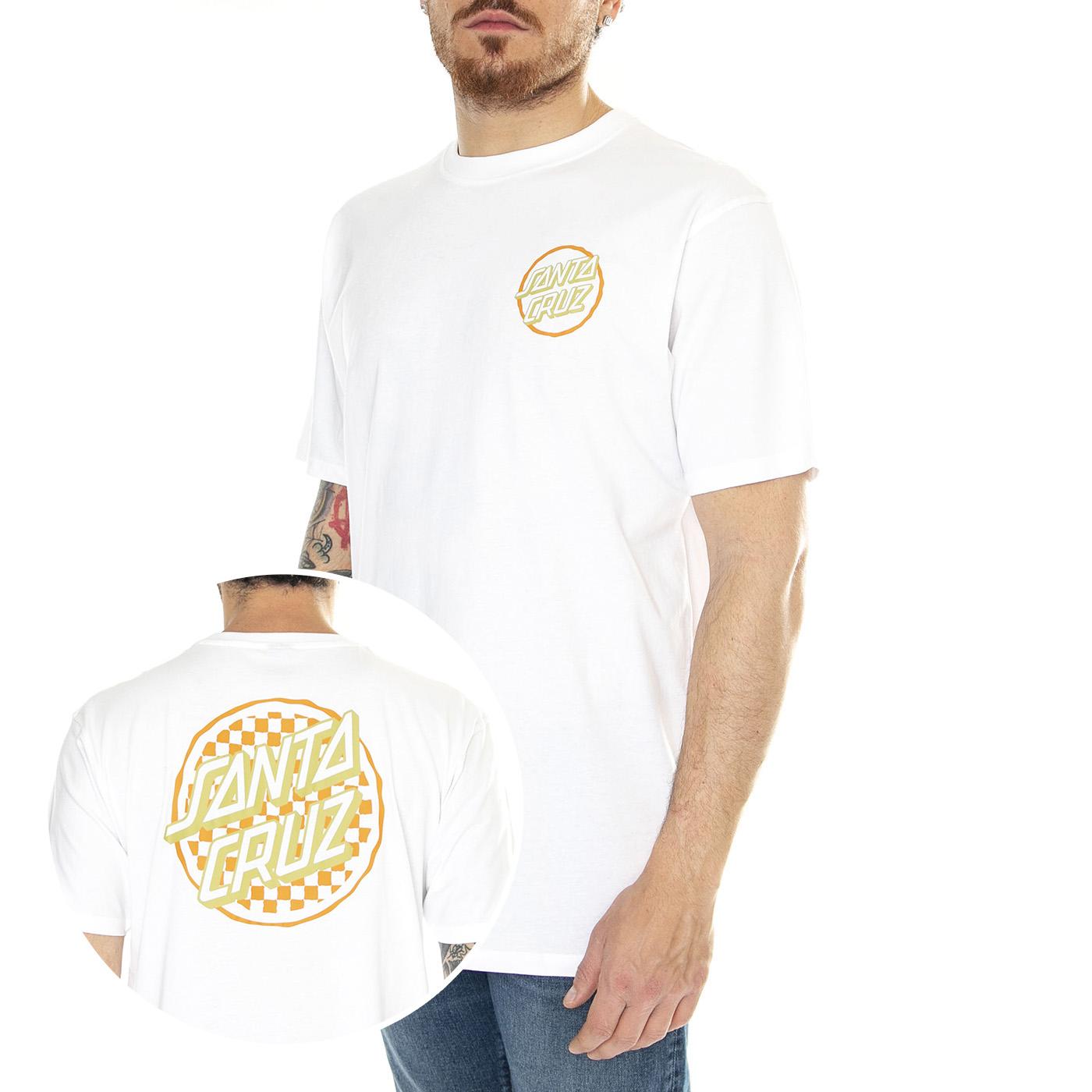 Breaker Check Opus Dot White - Maglietta Girocollo Uomo Bianca SCA-TEE-10623  SANTA CRUZ 