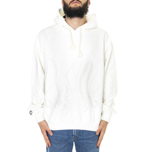 Octopus Dyed Hoodie Cream - Felpa con Cappuccio Uomo Bianca 22WOSH30-CREAM  OCTOPUS 