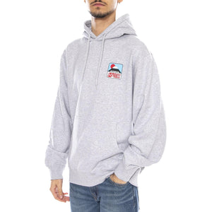 Sunset on Fuji San Hoodie Sweat Grey -- Felpa con Cappuccio Uomo Grigia I035804. DF.67 EDWIN 