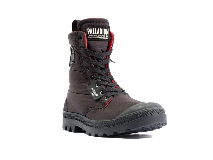 Pampa Hi Overcush Black / Black - Scarpe Stringate Profilo Alto Donna Nere PAS98864-001-M  PALLADIUM 