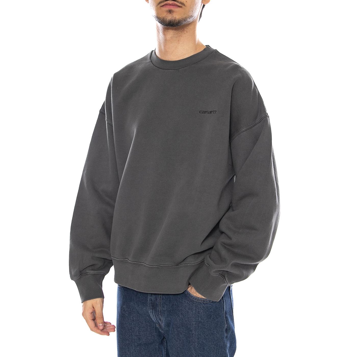 Benton Sweat Graphite - Felpa Girocollo Uomo Grigia I035436.87GD  CARHARTT WIP 