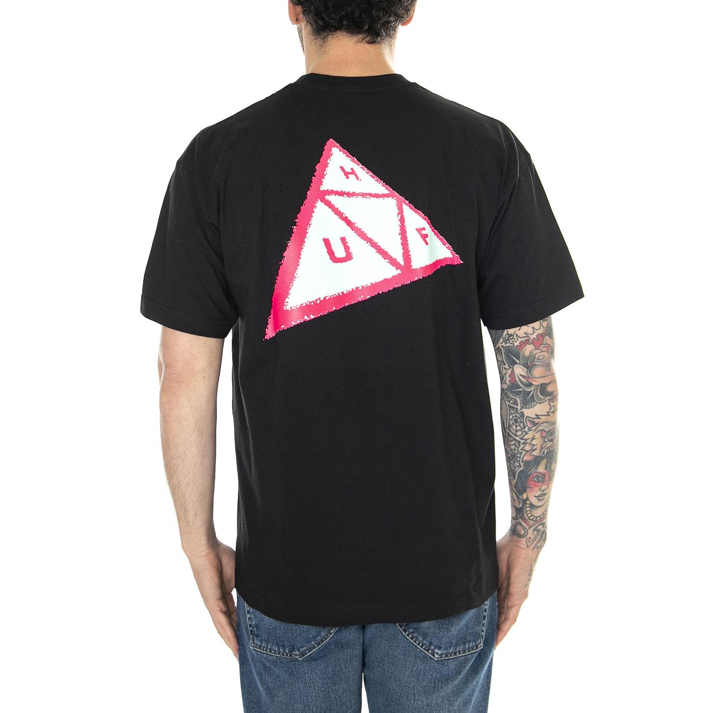 Skewed TT S/S Tee Black - Maglietta Girocollo Uomo Nera TS02174-BLACK  HUF 