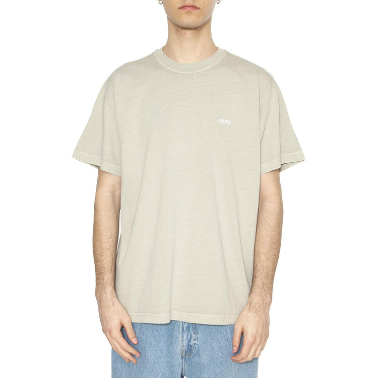 Lowercase Pigment Tee SS Green - Maglietta Girocollo Uomo Verde 131080353-ABS  OBEY 