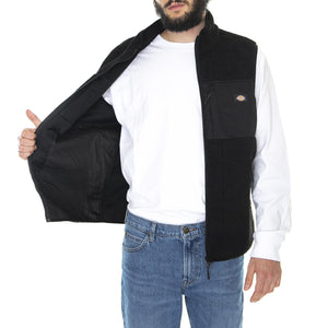 Red Chute Vest Black - Giacca Smanicata Invernale Uomo Nera DK0A4XYMBLK1  DICKIES 