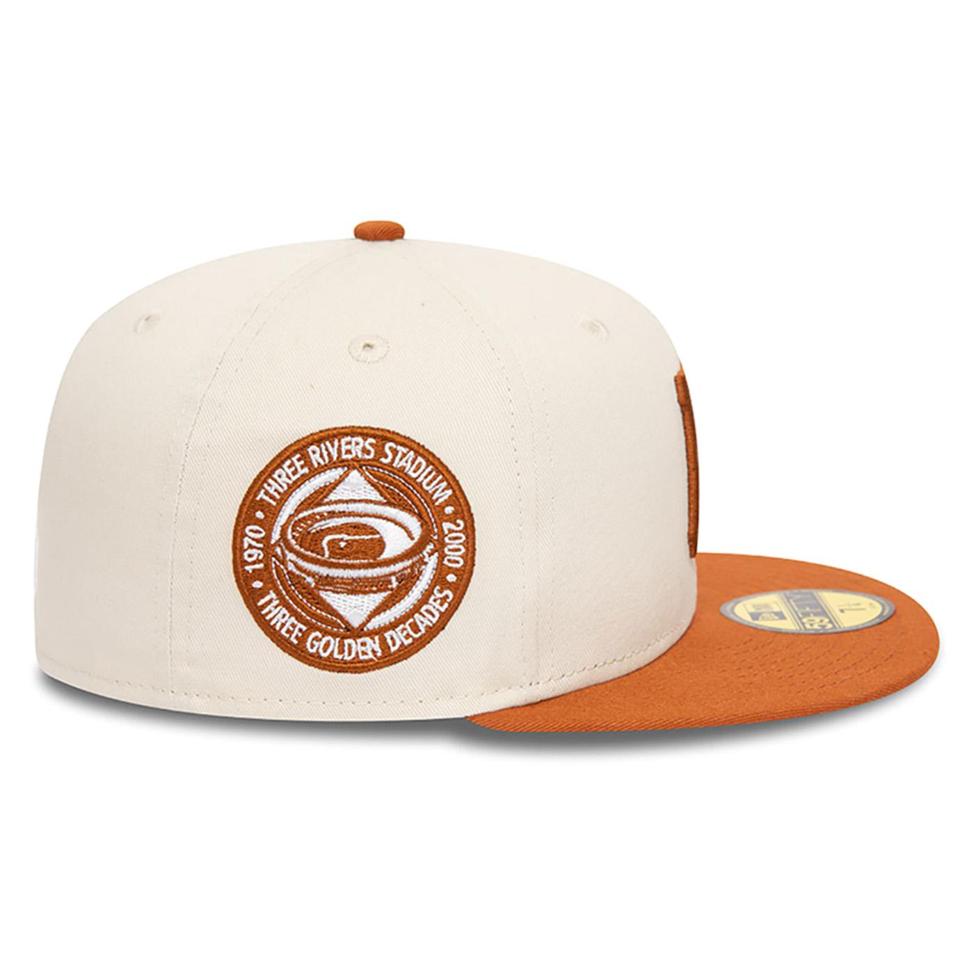 White Crown 59Fifty Pittsburgj Pirates Ivory / Brown - Cappellino con Visiera Multicolore 60435052  NEW ERA 