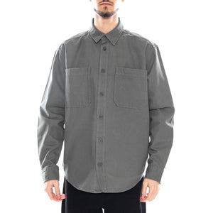 Onsalp Canvas Overshirt 0359 - Castor Gray - Camicia Uomo Grigia 22036879-VERDE CASTOR GRAY ONLY & SONS 
