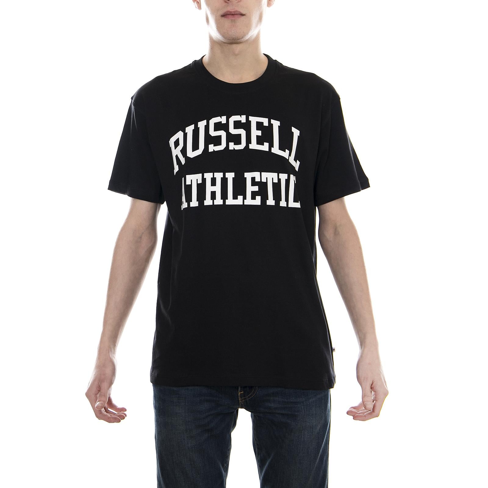 S/S CREW TEE WITH CLASSIC  ARCH LOGO PRINT A8-002-1/099-IO  RUSSELL ATHLETIC 