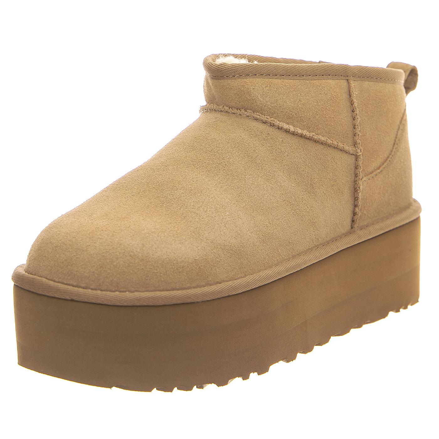 W Classic Ultra Mini Platrform - Stivaletti Donna Beige 1135092-SAN  UGG 