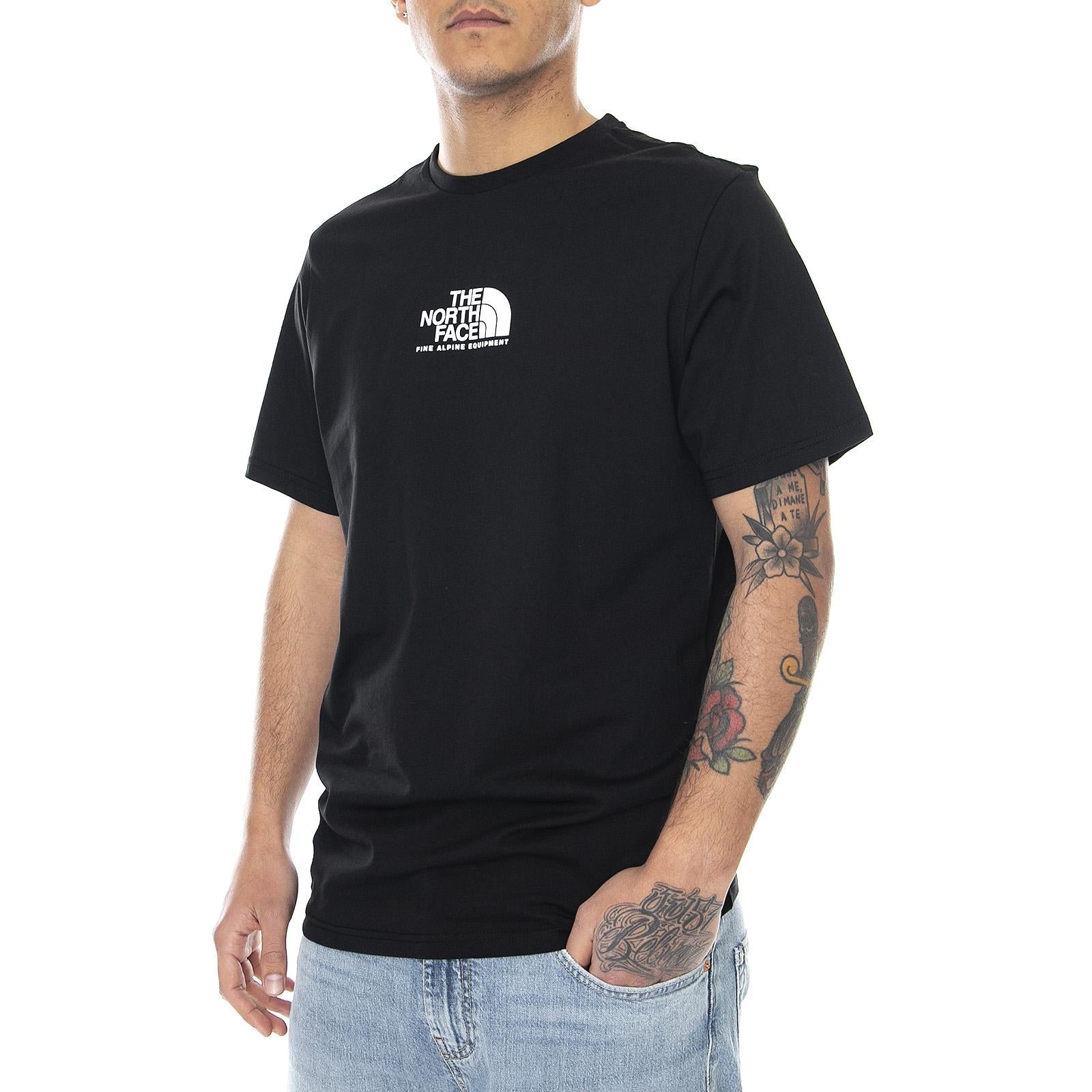 Mens Fine Alp T-Shirt - Tnf Black - Maglietta Girocollo Uomo Nera NF0A4SZUJK31  THE NORTH FACE 