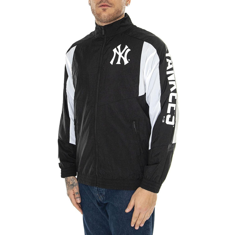 New York Yankees Woven Track Jacket black - Giacca Uomo Nera 00AR-01BU-NK-XXU . FANATICS 