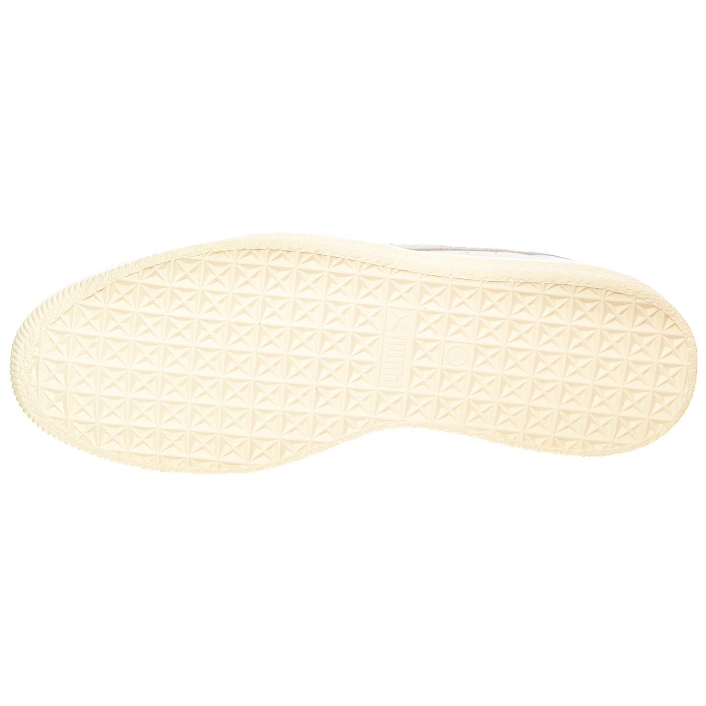 Clyde Base Puma White / Frosted Ivory / Puma Team Gold - Scarpe Stringate Profilo Basso Uomo Bianche 390091-01  PUMA 