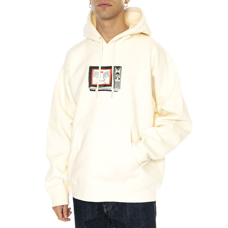 Obey TV Fleece Unvbeached - Felpa con Cappuccio Uomo Beige 112843940-UNBLEACHED  OBEY 