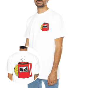 Obey Coffee Cup Tee White - Maglietta Girocollo Uomo Bianca 165263946-WHT  OBEY 