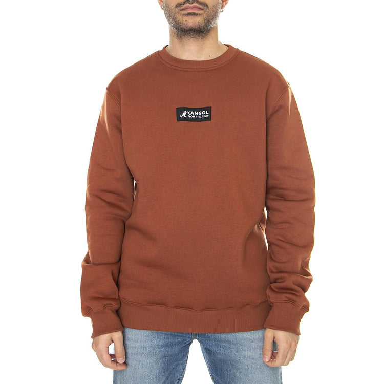 Essential Mahogany - Felpa Girocollo Uomo Marrone KAF22UCNS101-132  KANGOL 