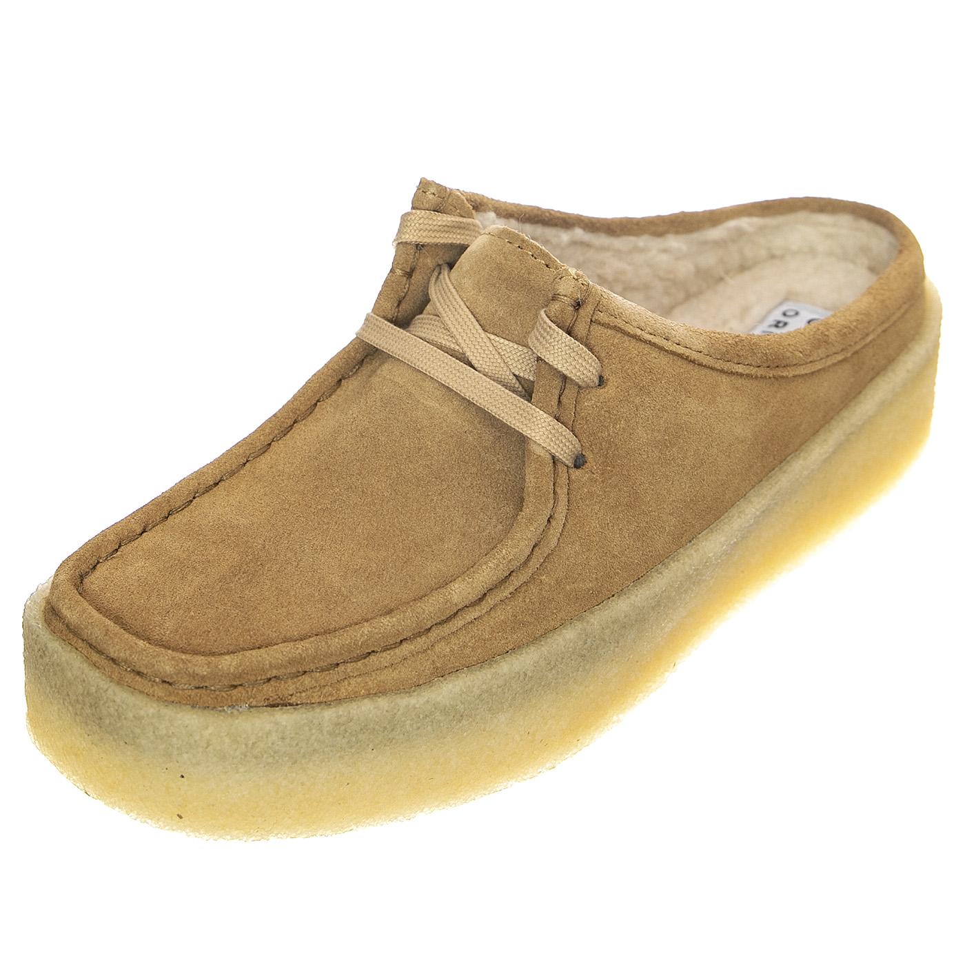 Wallabe Tan Warmlined - Scarpe Stringate Profilo Basso Donna Beige 168636-00001  CLARKS 
