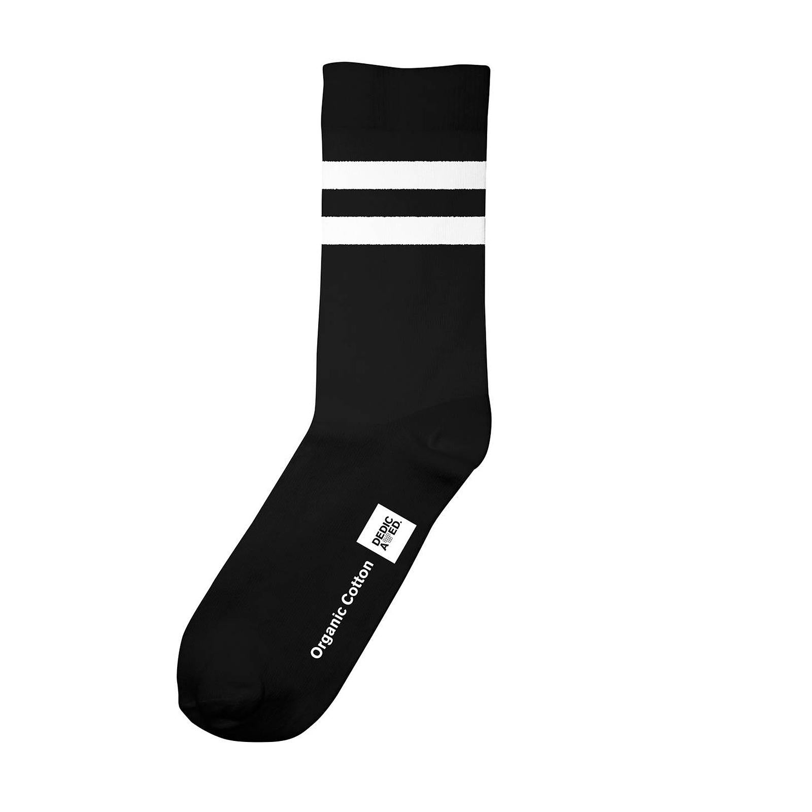 Socks Double Stripes Black 15437  DEDICATED 