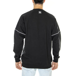 Ess Crew Black - Felpa Girocollo Uomo Nera HK7344  ADIDAS 