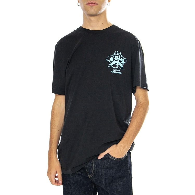 Sound Off Tee Black - Maglietta Girocollo Uomo Nera DMF241619D  DEUS EX MACHINA 