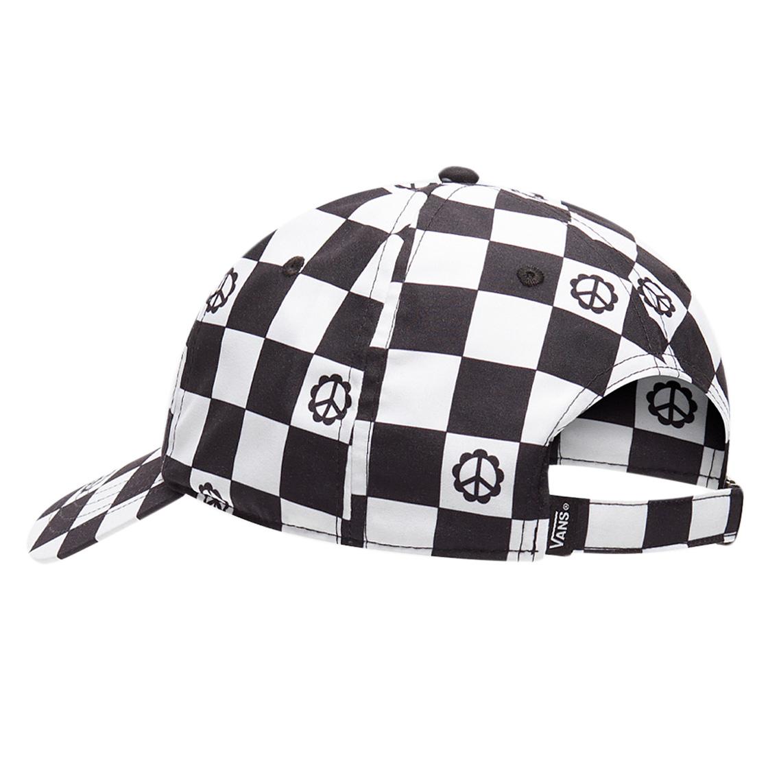Wm Court Side Printed Hat Califas Ditsy White / Black / Lilas - Cappellino con Visiera Bianco / Nero / Checkerbaord VN0A34GRY0J1  VANS 