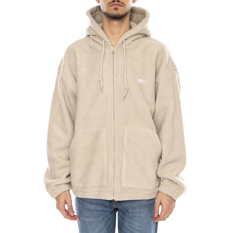 Gaze II Hooded Jacket Silver Grey - Giacca con Cappuccio Uomo Beige 121800542 SIG OBEY 