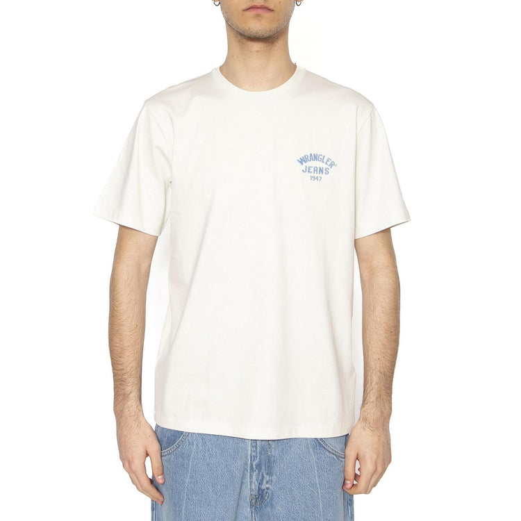 Small Logo Tee Vintage White - Maglietta Girocollo Uomo Bianca 112362814  WRANGLER 