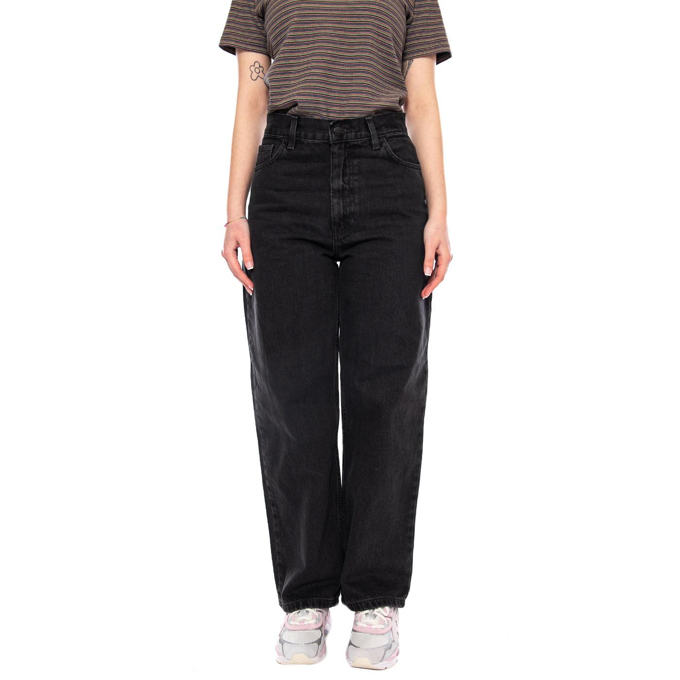 W' Brandon Pant Black - Pantaloni Denim Jeans Donna Neri I035892 8906 CARHARTT WIP 