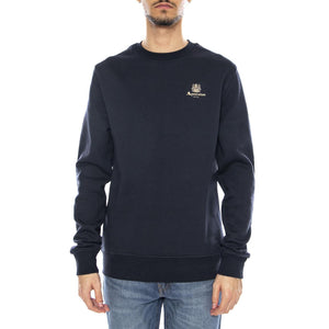 Small Logo Crew Neck Fleece -- Felpa Girocollo Uomo Navy AW_ICON_SW006_11 . AQUASCUTUM 