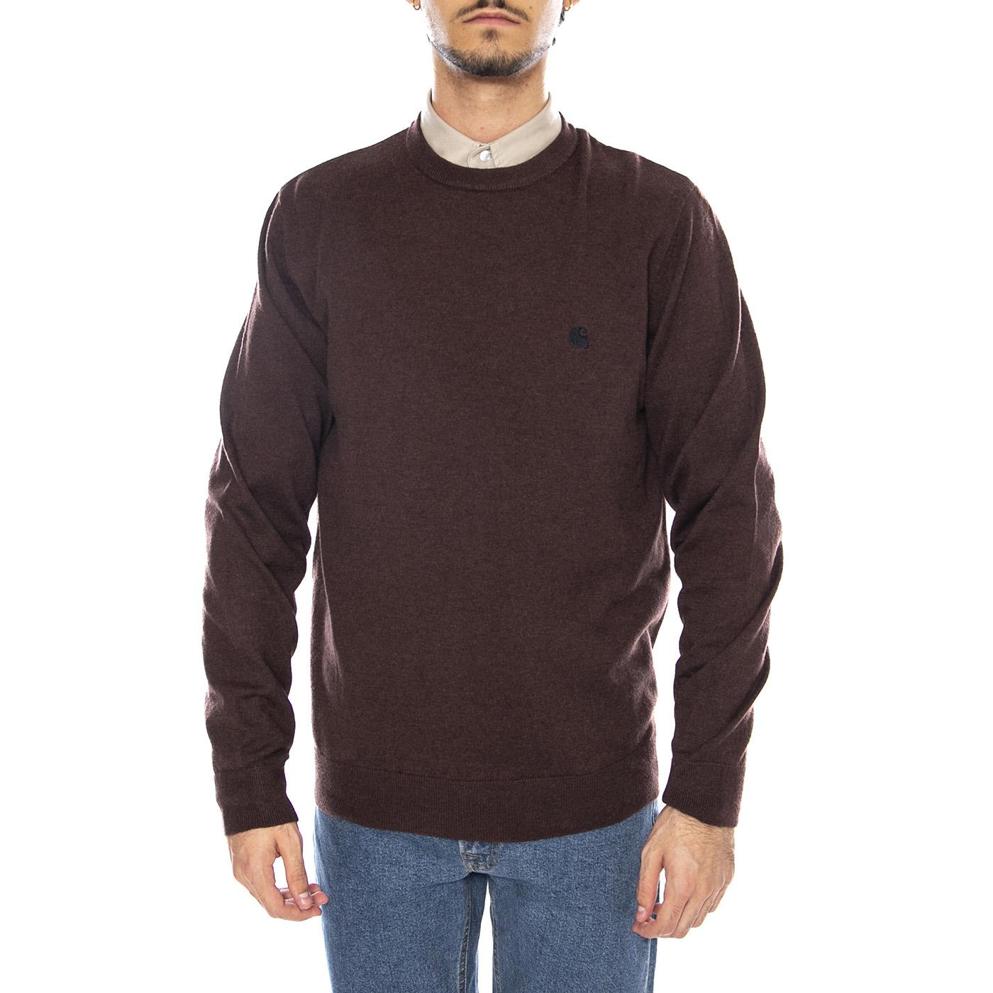 Madison Sweater Palisander / Black - Maglione Girocollo Uomo Marrone I030841.3ANXX  CARHARTT WIP 