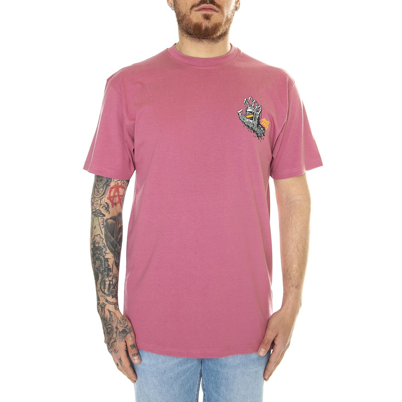 Melting Hand Dusty Rose - Maglietta Girocollo Uomo Viola SCA-TEE-10797  SANTA CRUZ 