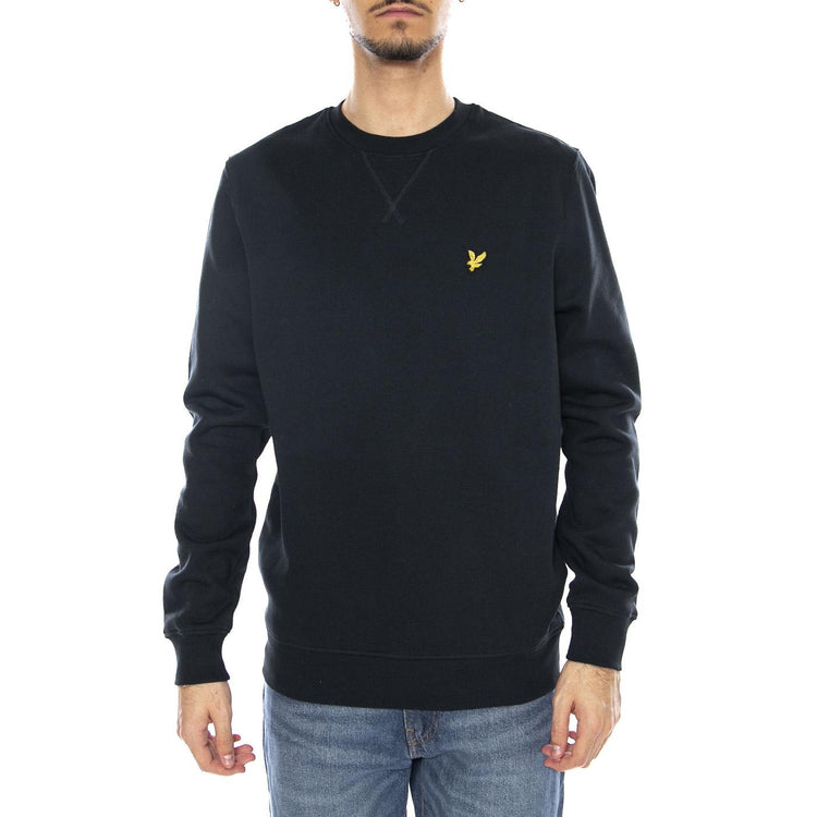 Brushed Back Crew Neck Sweatsh Dark Navy - Felpa Girocollo Uomo Blu ML1131V-Z271 . LYLE & SCOTT 