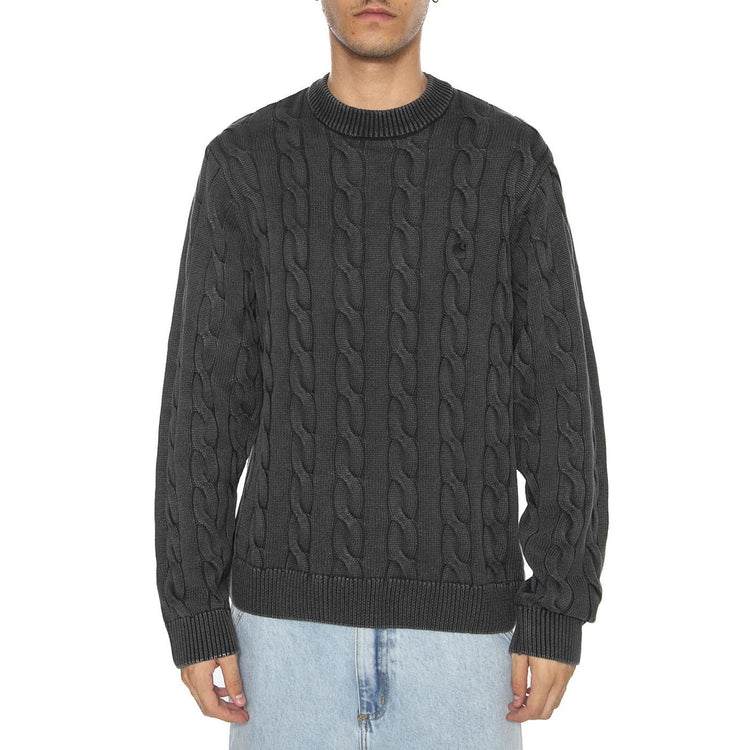 Carter Sweater Black - Maglione Girocollo Uomo Nero I035179.89GD  CARHARTT WIP 