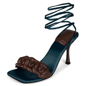 Rozi Red Pu + Satin - Sandali Donna Marroni JCSJC-927-18-5-BRO  JEFFREY CAMPBELL 